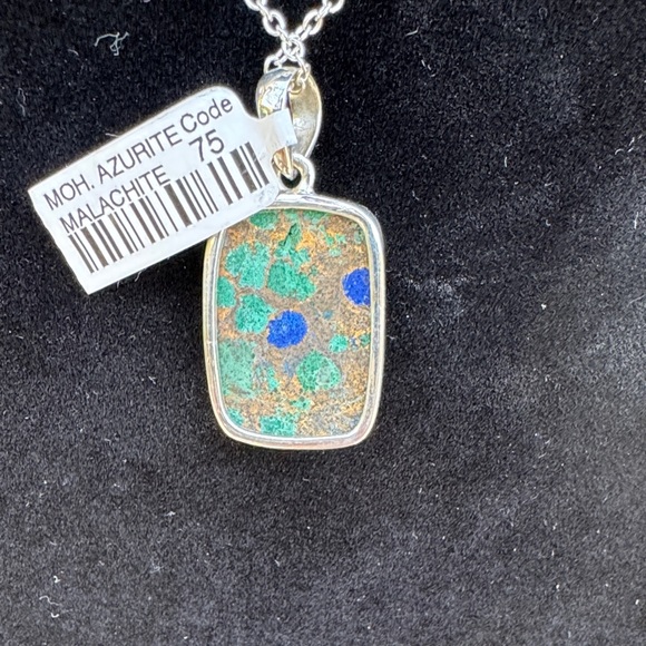 Colorful 925 silver Mojave Azurite Malachite Pendant - Picture 4 of 6